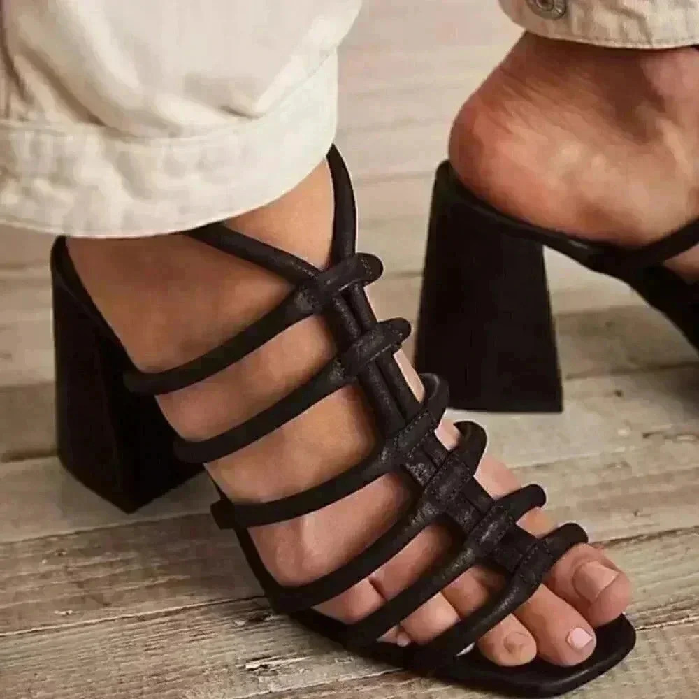 Free People Colette Cinched Heel in Black